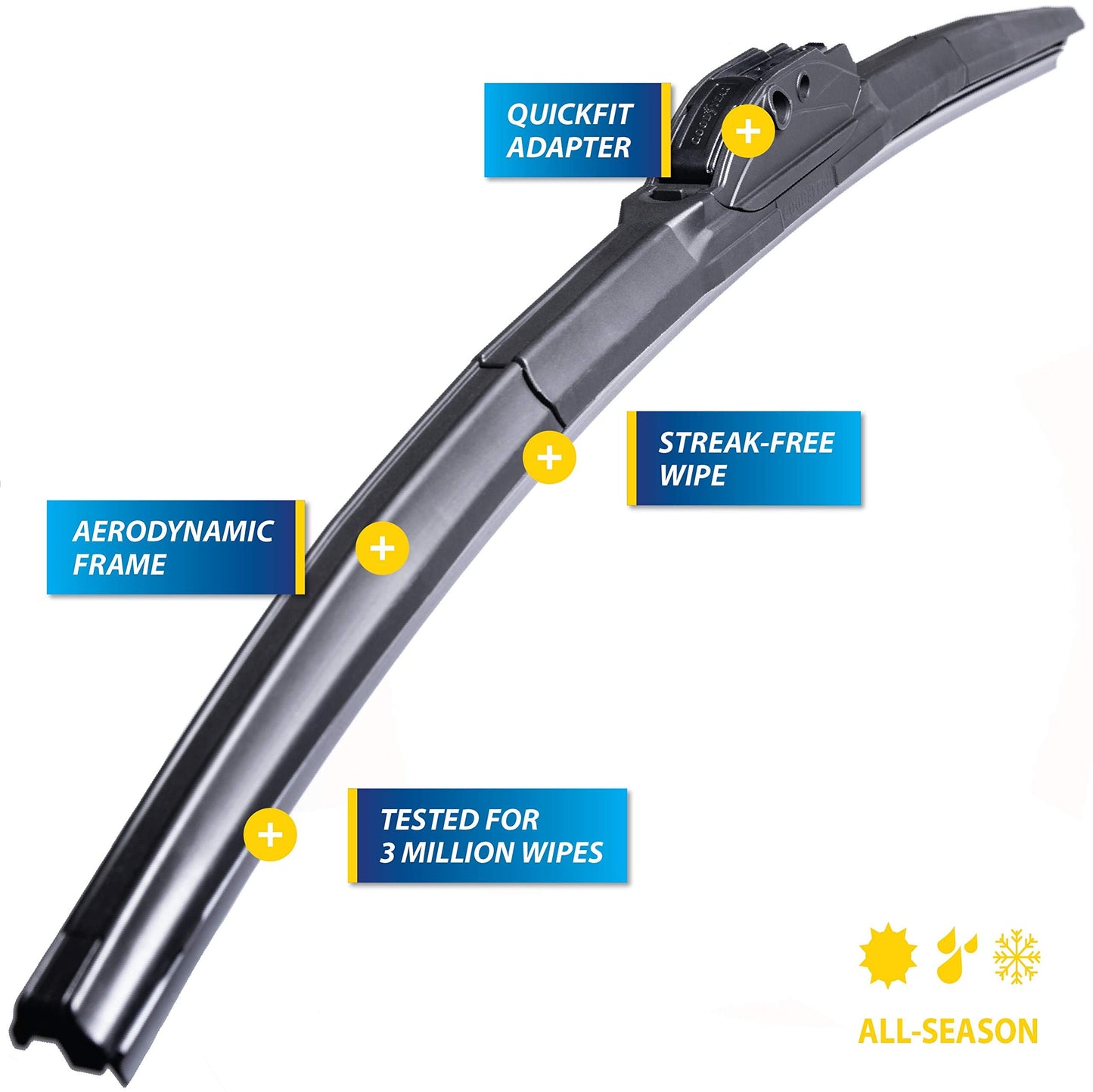 Goodyear Flat Silicone Wiper Blades For Toyota Hilux Revo
