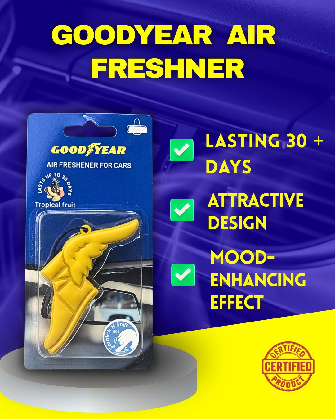 Goodyear Car Ac Vent Air Freshner