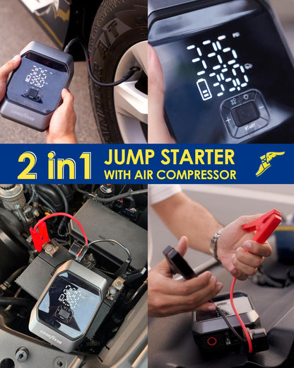 Goodyear Digital 2in1 Jump Starter With Air Compressor
