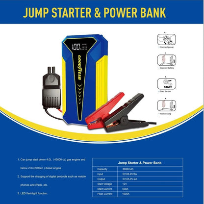 Goodyear Heavy Duty Jump Starter With Power Bank