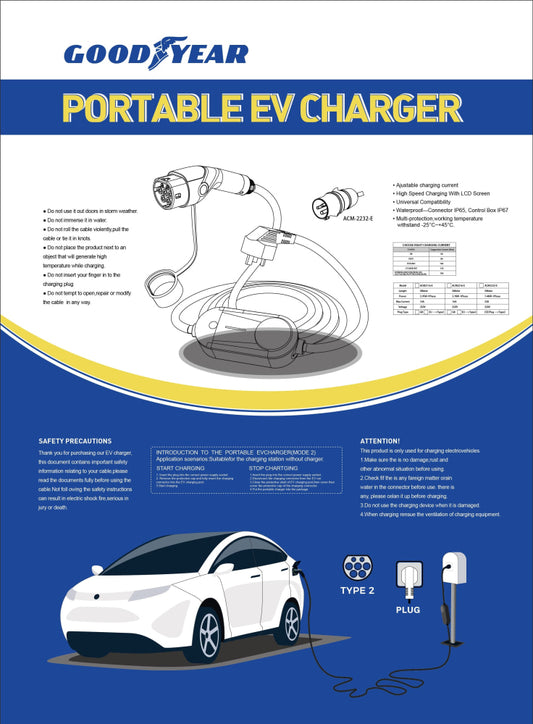 Goodyear Portable EV Charger (Mode-2)