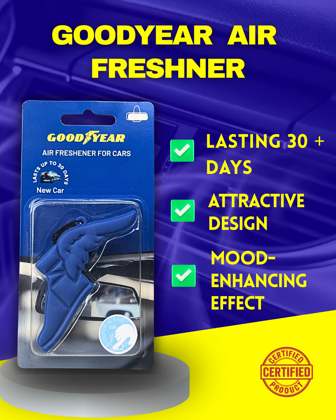 Goodyear Car Ac Vent Air Freshner