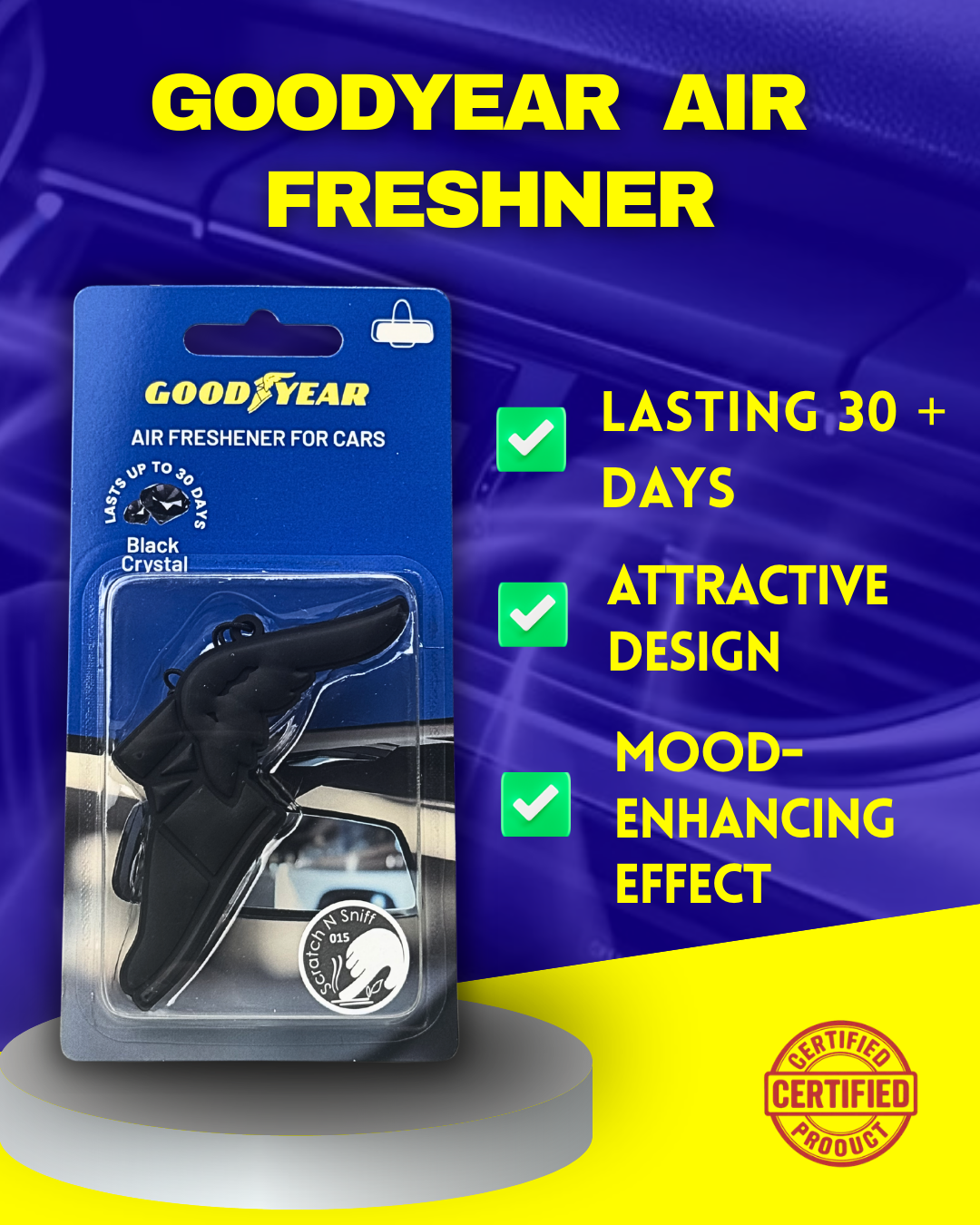 Goodyear Car Ac Vent Air Freshner